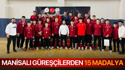 Manisalı Güreşçilerden 15 madalya