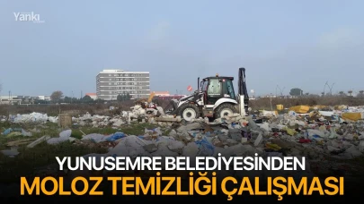 Yunusemre Belediyesinden moloz temizliği çalışması