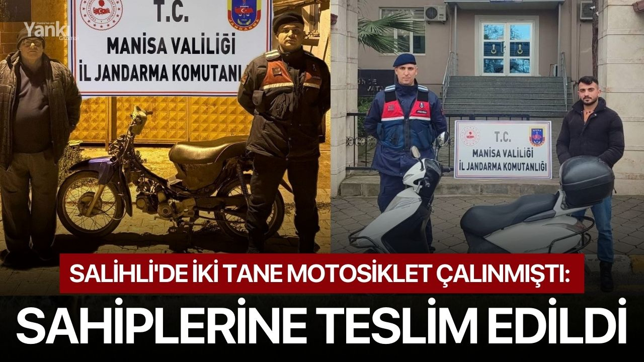 Salihli'de iki tane motosiklet çalınmıştı: Sahiplerine teslim edildi