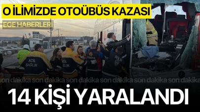 Yolcu otobüsünün tıra çarptığı kazada 14 kişi yaralandı