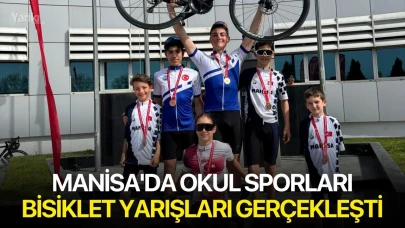 Manisa'da Okul Sporları Bisiklet Yarışları Gerçekleşti