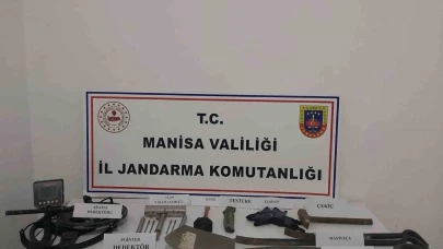 Manisa’da kaçak kazıya suçüstü