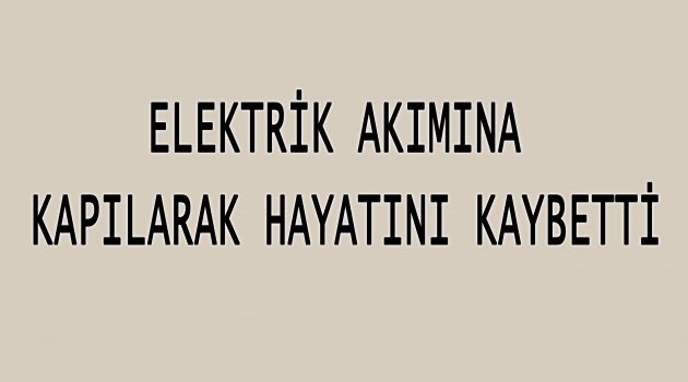 Elektrik akımına kapılarak hayatını kaybetti