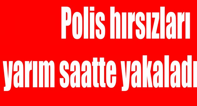 Polis hırsızlara suç üstü yaptı